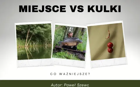 Wędkarz z okazałym karpiem, miejsce połowu i kulki proteinowe. Co jest ważniejsze w udanym połowie karpia?